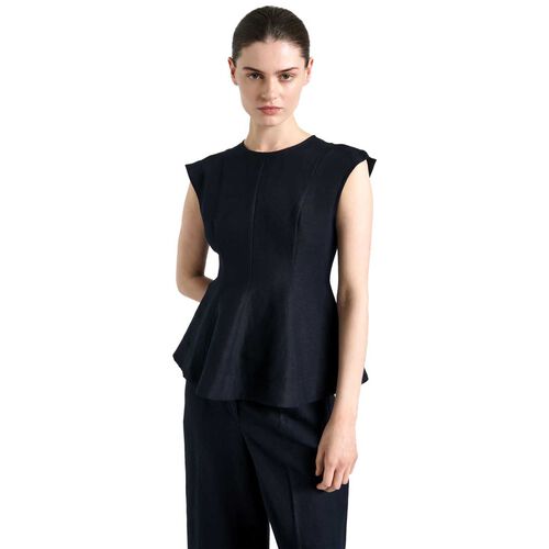 Cue Linen Rayon Peplum Top